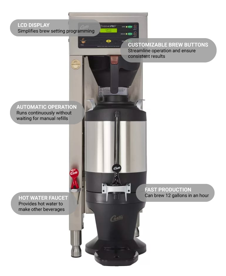 Curtis TP15S63A1100 Highvolume Thermal Coffee Maker Automatic, 10