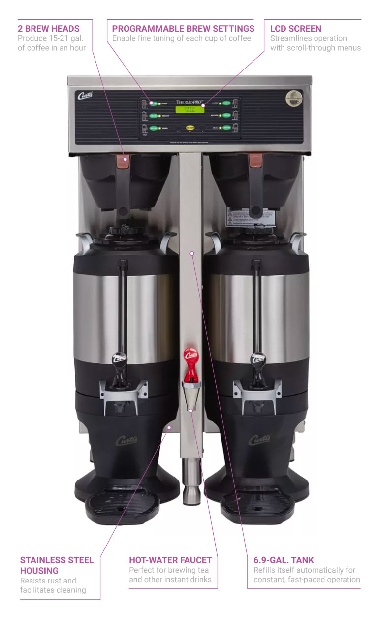 Curtis TP15T10A1159 Highvolume Thermal Coffee Maker Automatic, 21