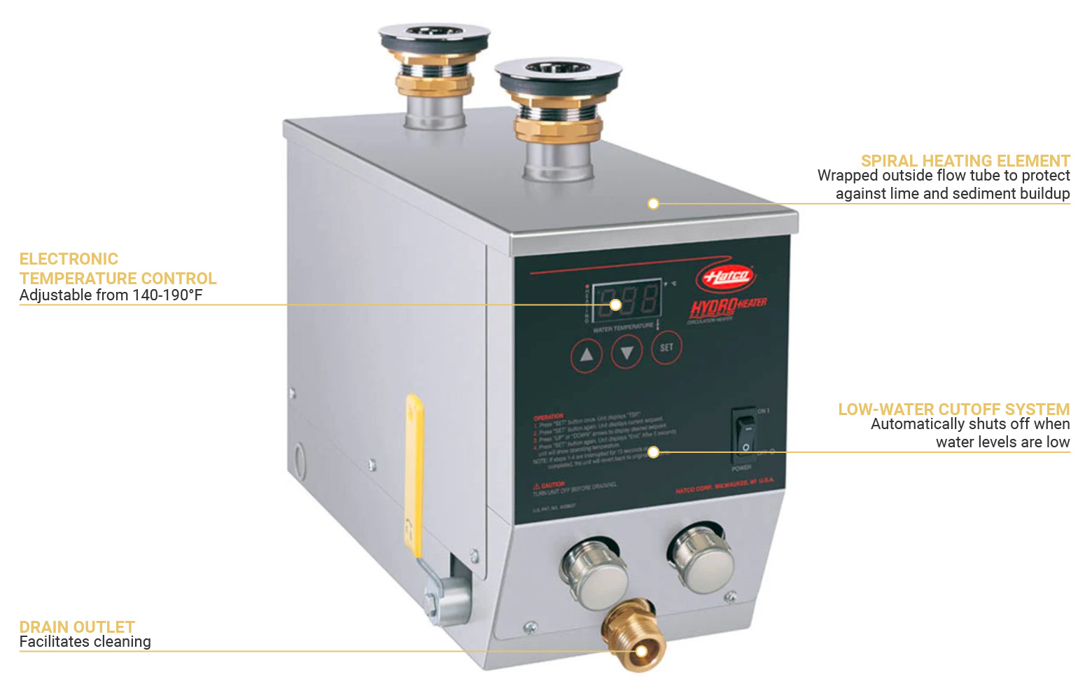 Hatco FR23208 Features