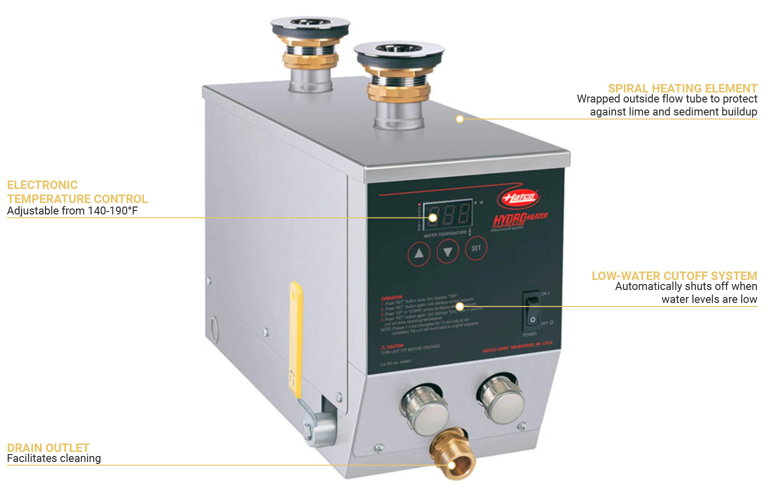 Hatco FR24208 Features
