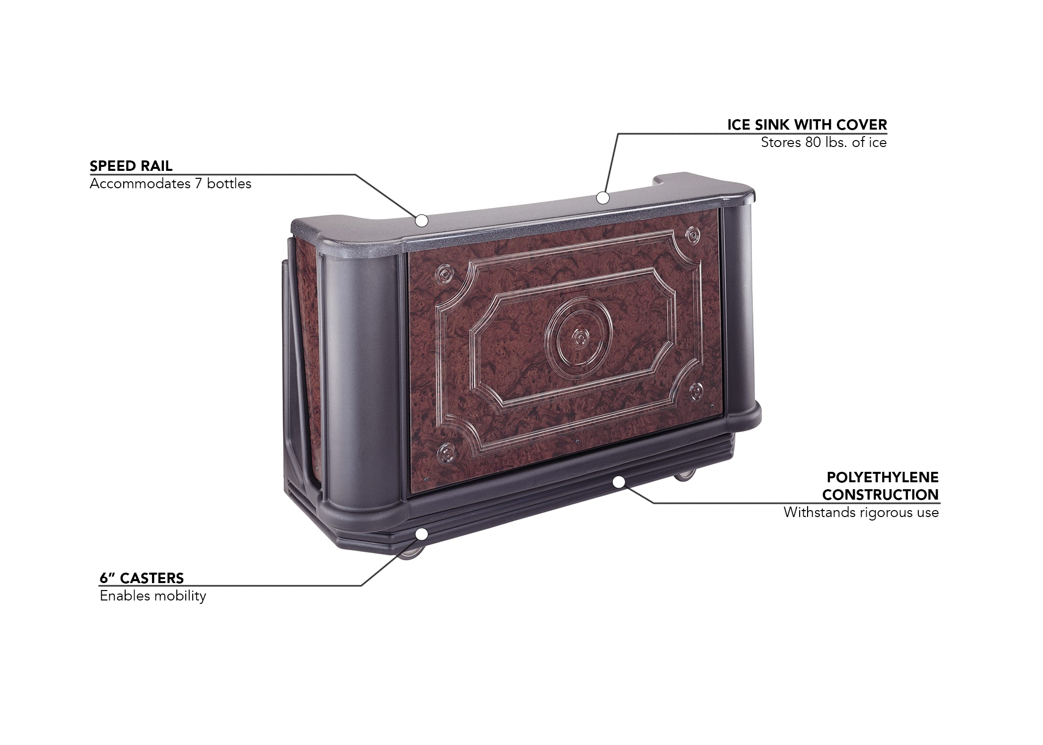 Cambro BAR730DSPMT669 Features