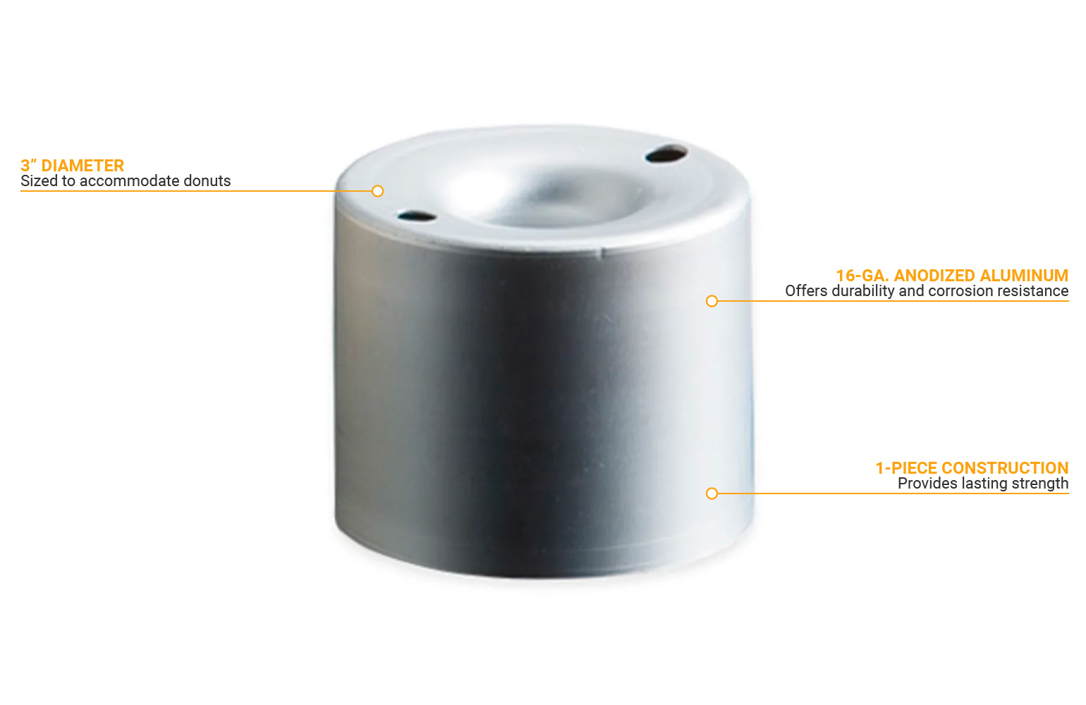 American Metalcraft 13001 3" Doughnut Cutter, Satin Finish/Aluminum