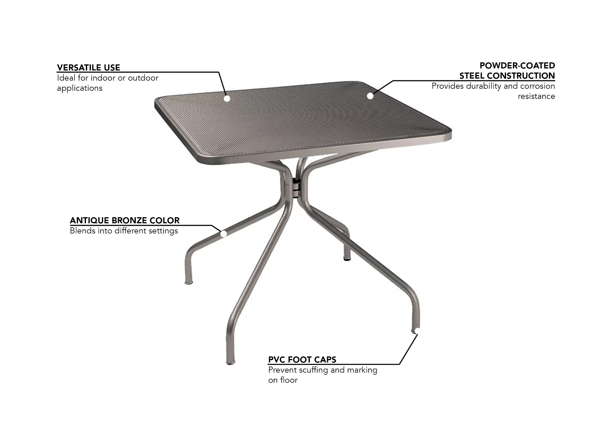 Emu Cambi Outdoor Table - Color: Iron - Size: Small - E800-22