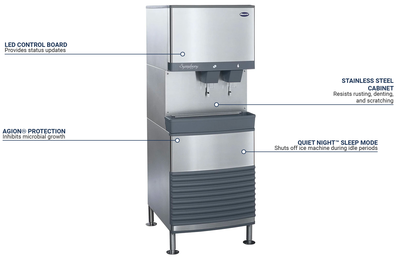 SEA VINTAGE SMC フーディー(ICE GRAY) Follett 110FB414A-L 425 lb Floor Model Water & Nugget Ice