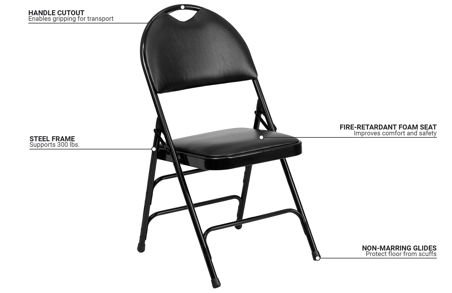 Flash Furniture HAMC705AV3BK Features