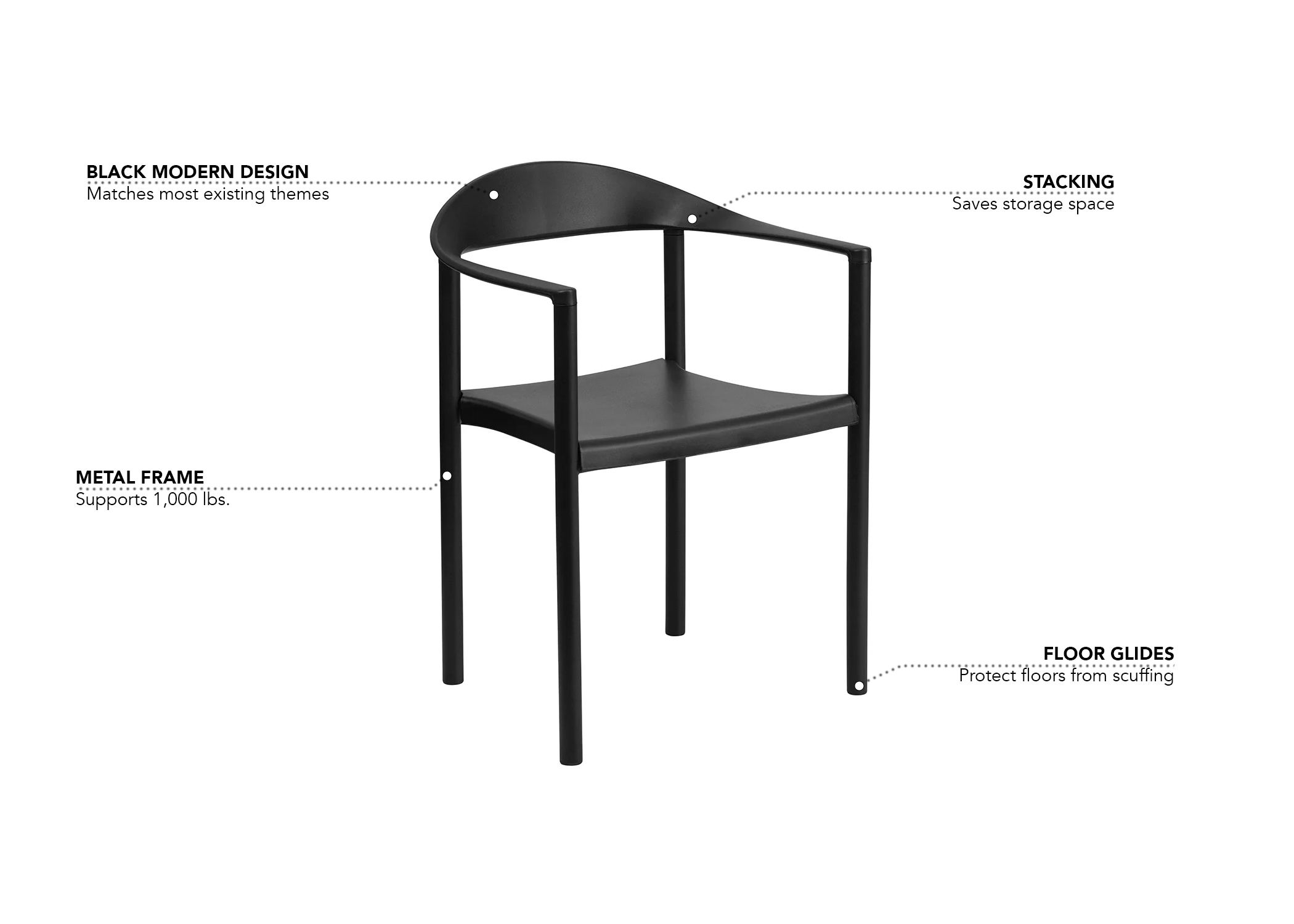 Flash Furniture RUT418BK Features